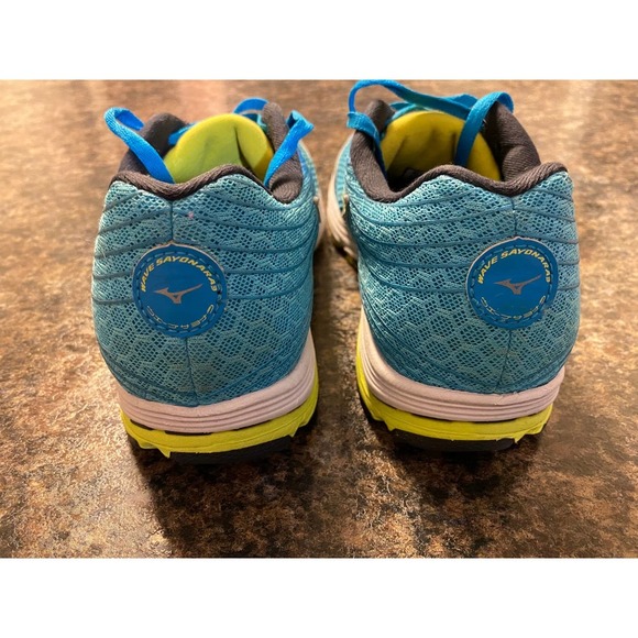 Mizuno Wave Sayonara 3 Running Sneaker 7.5 Turquoise/Yellow - Picture 7 of 14